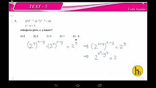 #üslüsayılar test-5