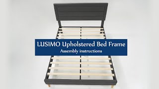 Lusimo | Upholstered Bed Frame Assembly Instructions