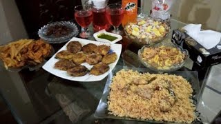 Iftar Vlog Preparation | Dastarkhawan |Chicken Pulao/Alfredo Pasta/Chaat/Shami Kabab Iftar recipes