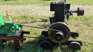 Lister D driving a Lister water pump at the Great Dorset Steam Fair 2019