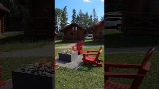 Cozy fire at Miette Mountain Cabins #jaspernationalpark #canada #nature #firesounds