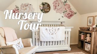 BABY GIRL NURSERY TOUR | PINK + FLORAL + SIMPLE