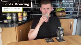 Lords Brewing - The Bandon Car Porter Beer Review - 4.8% - Drink With Dean