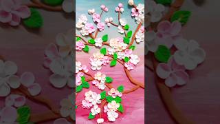 how to make tree with flowers with clay #handmade #art #clay #tree #drawing #flowers #athousandyears