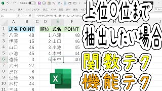 【Excel】上位5位までを抽出する方法｜関数と機能2つ紹介！