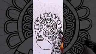 peacock mandala art | #shorts #youtubeshorts #mandalaart