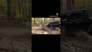 A few #jeep #gladiator & #wrangler in #mud #puddle on  #trail in East TN