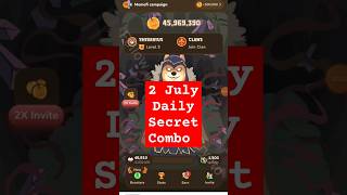 Today memefi secret combo 2 July | memefi secret tap combo level 3 #memeficoin #memefi