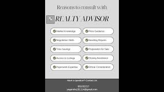 Why you should consult with @RealtyAdvisor21