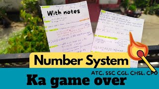 COMPLETE NUMBER SYSTEM - सबसे छोटी क्लास सबसे छोटे नोट्स के साथ | SSC | AAIATC #ssccgl #aaiatc2024