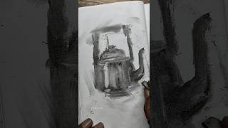 Easy charcoal drawing #rapidsketch #charcoaldrawing #sketch