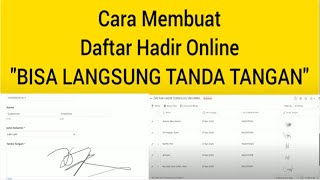 Cara Membuat Daftar Hadir Online. Bisa Langsung TANDA TANGAN