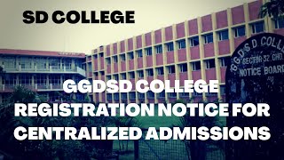 SD College notice on Centralized admissions to fill college e form | DHE | Chandigarh admissions