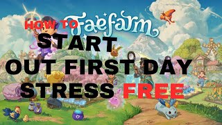 Fae Farm very 1st day where to go what to do how to use map & controls