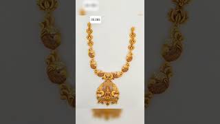 Matt finishing Lakshmi haram # gold necklace # Lakshmi designs haram