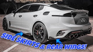 Installing Side Skirts and Rear Bumper Wings (2022 Kia Stinger)