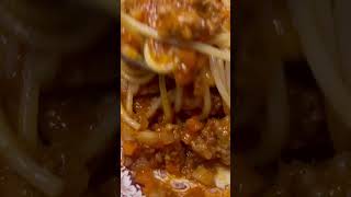 Lets Try Spaghetti Bolognese Sauce & Cheese #trending #satisfying #spaghetti #viralvideo #foodie #yt