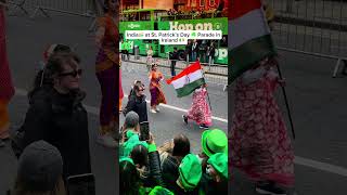 India🇮🇳at St.Patrick’s☘️Day Parade in Ireland🇮🇪#2024 #shortsfeed #stpatricksday #india #dublin