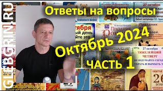 Ответы на вопросы. Октябрь 2024. Часть 1