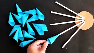 Beautiful paper flower wall hanging//Room Decor Ideas// DIY Wall Hanging//Easy Paper Craft