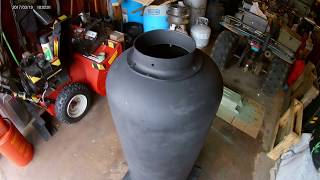 Build this huge propane tank wood stove easy!