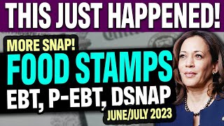 NOW More SNAP Food Stamps (June & July 2023 Update) | Extra EBT, P-EBT, DNSAP Benefits