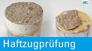 Abreißprüfung an Oberflächenschutzsystemen