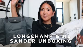 LONGCHAMP LE PLIAGE  UNBOXING & JIL SANDER