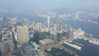 View from Sky 100 Observation Deck. Kowloon. Hong Kong.