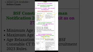 BSF Constable Tradesman Online Form 2023 #shorts #bsf #viral