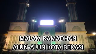 Suasana Alun-Alun Kota Bekasi di Malam Ramadhan