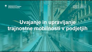 SmartMOVE izobraževanje 1: Uvajanje in upravljanje trajnostne mobilnosti v podjetjih