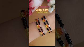 DIY Candy Corn Bracelet #diybracelet #halloweenbracelet #bracelettutorial