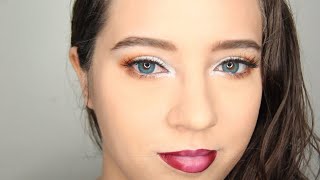 White and Orange Smoky Eye Tutorial