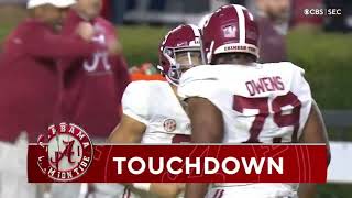 Alabama finally scores a touchdown against Auburn with Jacorey Brooks. 2021 Season.