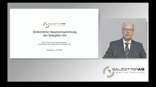 Salzgitter AG | Rede zur Hauptversammlung 2020