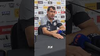 Minha pergunta na coletiva pós jogo ao Fábio Carile. #santos #futebol