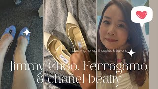 Jimmy Choo Love Pumps, Ferragamo Vara, Chanel camellia skincare unboxing, thoughts & prices