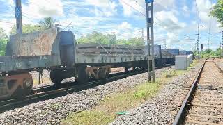 Iron Slab Loaded Malbahi Train crossing Jajpur (4K Video)🚂🚃