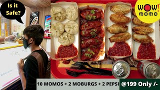 Combo ₹199only😍WOW Momo During Pandemic | Schezwan Momo Ta সেরা ছিল | Is It Safe To Eat Outside?????