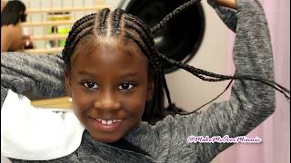 KIDS FEED-IN BRAIDS W/ TEMPORARY HAIR COLOR