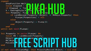 PIKA HUB | HACK/SCRIPT | FREE ROBLOX SCRIPT HUB