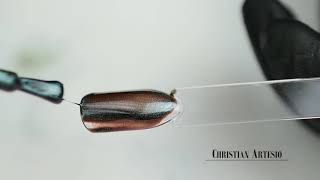 Ημιμόνιμο βερνίκι νυχιών Christian Artesio Νο 275 πράσινο glitter, 10ml