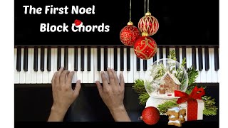 The First Noel Block Chords easy piano