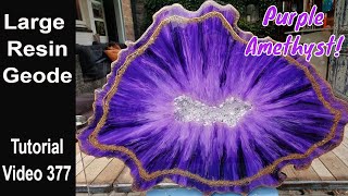 Make your Own Resin Geode/ Start to Finish/ Purple Amethyst