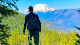 car camping alone near Mount Rainier