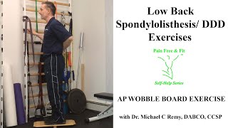 Spondylolisthesis and Degenerative Disc Disease Low Back Exercises- AP Wobble Board Training