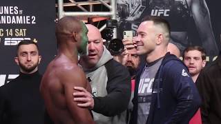 UFC 245 Main Card Weigh In Faceoffs