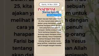 Inspirasi Hidup Katolik || Kamis, 14 November 2024