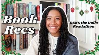 BOOK RECOMMENDATIONS for 🎄DEKS the Halls Backlist Readathon Prompts📝